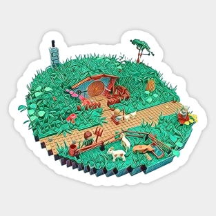 Bricks and Round Doors- Fantasy Sticker